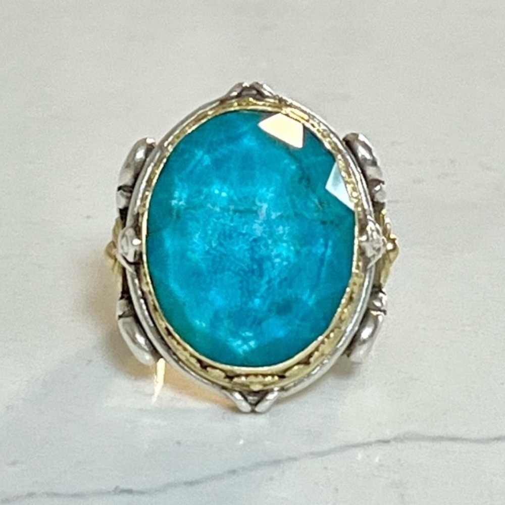 KONSTANTINO Iliada Sterling Silver & 18k Yellow Gold Doublet Ring